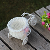Home Decoration Simulation Rattan Woven Small Tricycle Ornaments