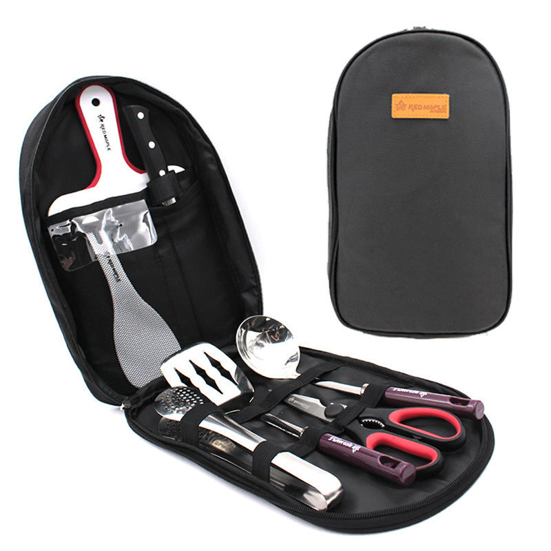 8pcs Camp Kitchen Cooking Utensil Set Travel Organizer Grill Accessories Portable Compact Gear For BBQ Camping Hiking 8pcs Camp Kitchen Cooking Utensil Set Travel Organizer Grill Accessories Portable Compact Gear For BBQ Camping Hiking