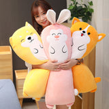 Long Animal Dog Rabbit Stuffed Plush Pillow Cushion Toy