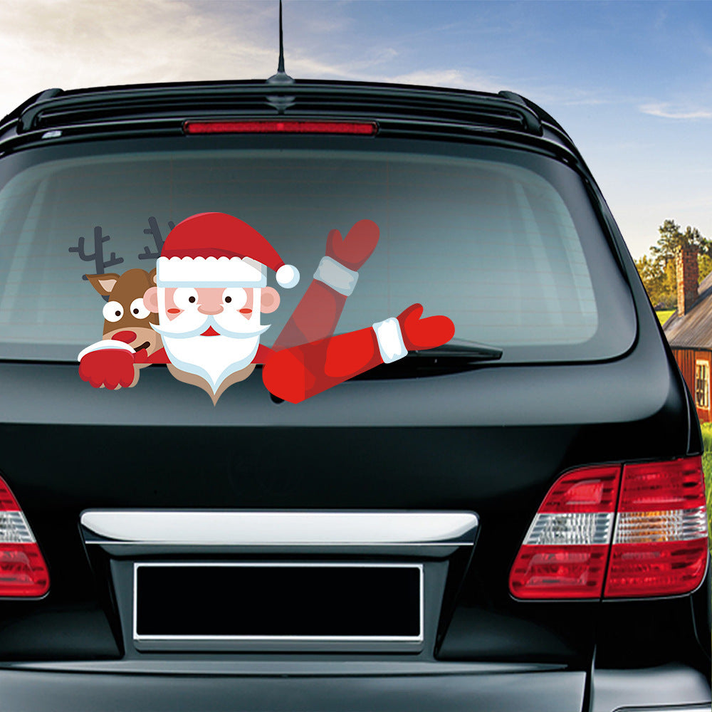 Popular Santa Claus wiper sticker can remove the car rear windshield wiper Sticker Car Stickers Popular Santa Claus wiper sticker can remove the car rear windshield wiper Sticker Car Stickers
