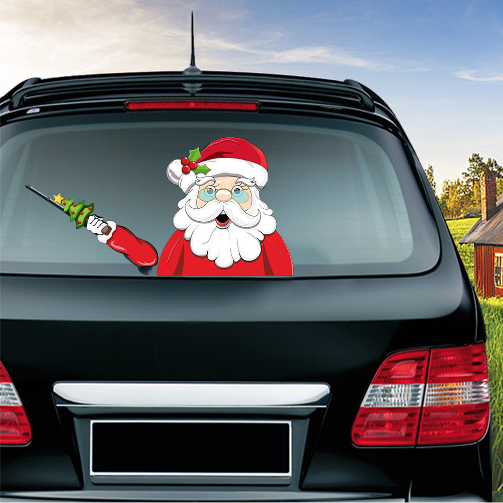 Popular Santa Claus wiper sticker can remove the car rear windshield wiper Sticker Car Stickers Popular Santa Claus wiper sticker can remove the car rear windshield wiper Sticker Car Stickers