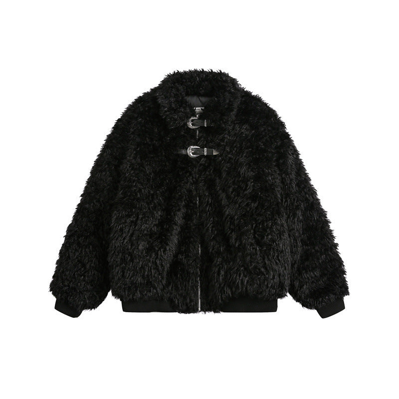 High Quality Plush Cotton Lining Thick Lapel Cotton Lining Couple Coat High Quality Plush Cotton Lining Thick Lapel Cotton Lining Couple Coat