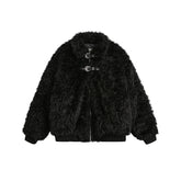 High Quality Plush Cotton Lining Thick Lapel Cotton Lining Couple Coat