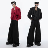 V-neck Padded Shoulder Shirt Loose Cardigan Top