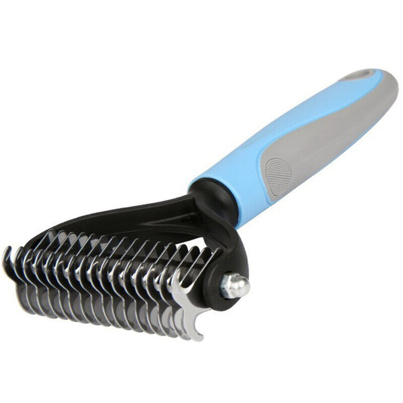 Grooming Brush For Pet Dog Cat Deshedding Tool Rake Comb Fur Remover Reduce 2-Side Dematting Tool For Dogs Cats Pets Grooming Brush Double Sided Shedding And Dematting Undercoat Rake Hair Removal Comb Grooming Brush For Pet Dog Cat Deshedding Tool Rake Comb Fur Remover Reduce 2-Side Dematting Tool For Dogs Cats Pets Grooming Brush Double Sided Shedding And Dematting Undercoat Rake Hair Removal Comb