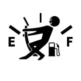 Insufficient oil, empty fuel truck stickers
