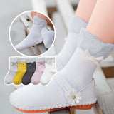 New products children's socks combed cotton bow