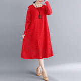 New Plus Size Women's Clothing Plump Girls Slimming Lace Dress