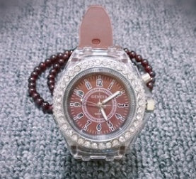 LED Luminous Watches Geneva Women Quartz Watch Women Ladies Silicone Bracelet Watches LED Luminous Watches Geneva Women Quartz Watch Women Ladies Silicone Bracelet Watches