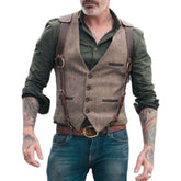 Plus Size Vest Casual Coat Slim Fit Business Gentleman Waistcoat