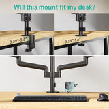 Suitable For 27-inch Screen Three-arm Gas Spring With Advanced Computer Monitor Holder Arm