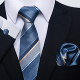 Men's Creative All-match Business Formal Wear Tie Scarf Cuff Buckle Set