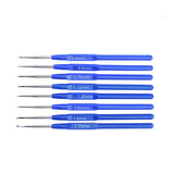 Knitting Tool Set Blue Plastic Handle Crochet