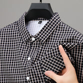 Men's Long Sleeve Fine Plaid Shirt Spring Autumn