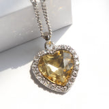 Love Sweater Chain Crystal Heart Titanic Ocean Girl