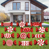 12-piece Christmas Candy Lawn Courtyard Holiday Garden Decorations