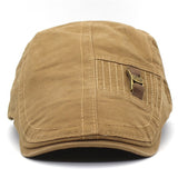 Leather Strap Jeans Button Men And Women Retro Peaked Cap
