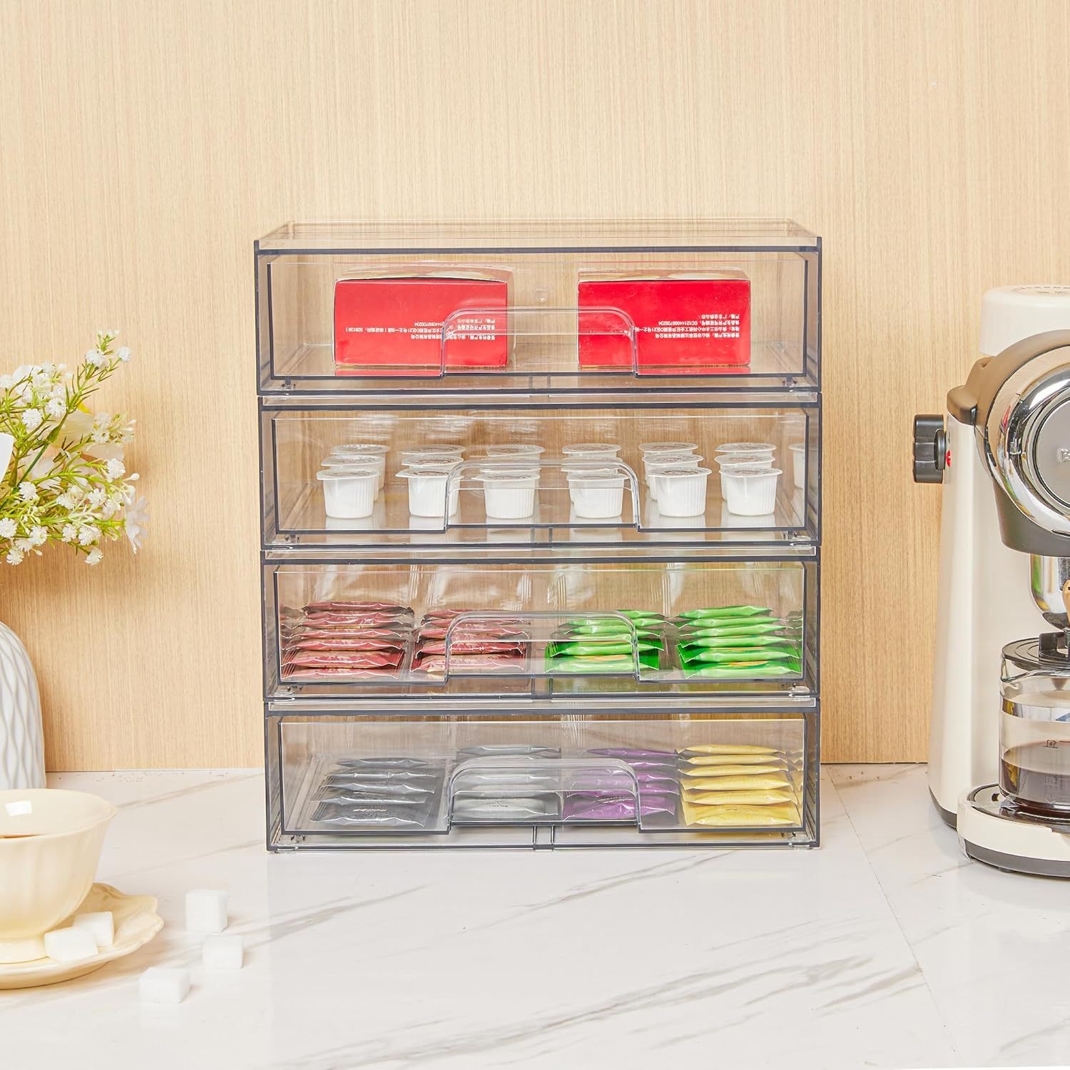 12.1in 30.7cm W Clear Stackable Storage Drawers,2 Pack Acrylic Plastic Organizers Bins For Makeup Palettes, Cosmetics, And Beauty Supplies,Ideal For Vanity, Bathroom,Cabinet,Desk Organization 12.1in 30.7cm W Clear Stackable Storage Drawers,2 Pack Acrylic Plastic Organizers Bins For Makeup Palettes, Cosmetics, And Beauty Supplies,Ideal For Vanity, Bathroom,Cabinet,Desk Organization