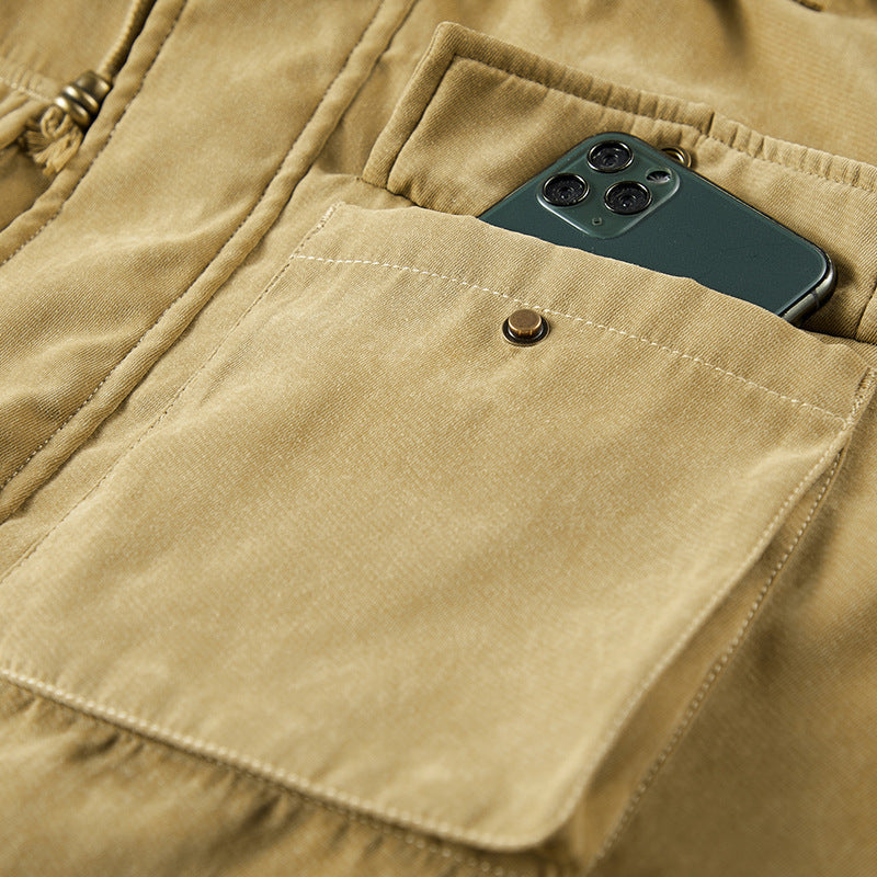 Большие размеры рабочей одежды термостойкая хлопковая куртка с капюшоном Большие размеры рабочей одежды термостойкая хлопковая куртка с капюшоном