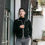 Ранг мувофиқат дукарата Zipper Lapel Кардиган Курта мардона