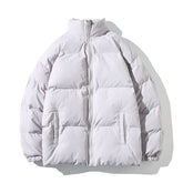 New Autumn Winter Men's Korean Style Quilted Jacket Loose Plus Size Stand Collar Thick Warm Cotton Jacket