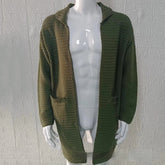 Autumn and Winter New Plain Coat with High Collar and Long Sleeves