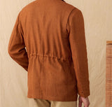 Легкое и неструктурированное пальто из хлопка и льна для отдыха