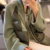 Minimalist Design Loose Stitching Zipper Sweater