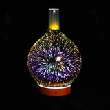 3D Glass Aroma Diffuser Colorful Lamp Humidifier Night Light