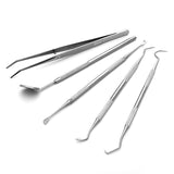 Stainless Steel Dental Tools Suit Oral Mirror 5-piece Set Tooth Care Cleaning