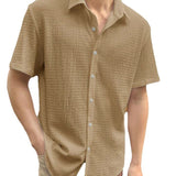 Men's Fashion Casual Short Sleeve Commuting Shirt