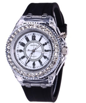 LED Luminous Watches Geneva Women Quartz Watch Women Ladies Silicone Bracelet Watches LED Luminous Watches Geneva Women Quartz Watch Women Ladies Silicone Bracelet Watches