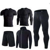 Five-piece quick-drying sports fitness suit