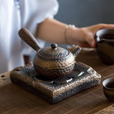 Handmade Rough Pottery Teapot With Hand Bubble Teapot