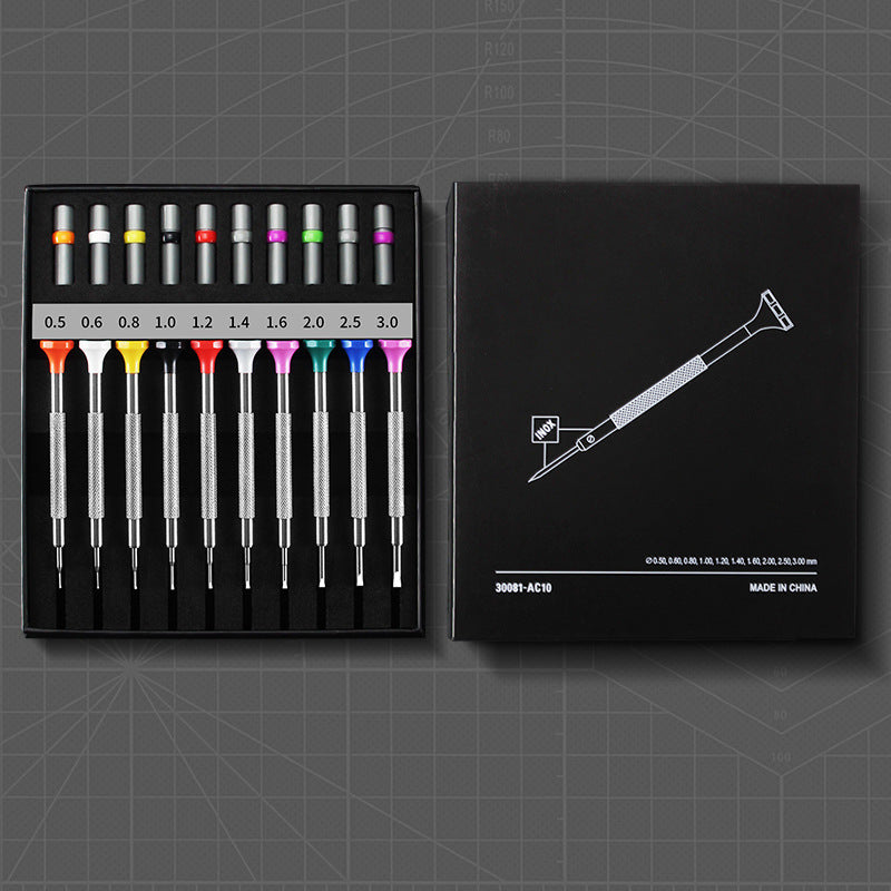 Repair Watch Hardware Tools Repair Watch Glasses Precision Cross And Straight Manual Screwdriver 10-piece Screwdriver Repair Watch Hardware Tools Repair Watch Glasses Precision Cross And Straight Manual Screwdriver 10-piece Screwdriver