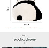 Cartoon Panda Automotive Waist Cushion Winter Plush Soft