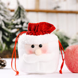 New Christmas Decoration Supplies Linen Drawstring Elderly Candy Bag Children Gift Bag