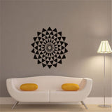 Geometric illusion lotus art wall sticker