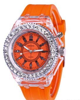 LED Luminous Watches Geneva Women Quartz Watch Women Ladies Silicone Bracelet Watches LED Luminous Watches Geneva Women Quartz Watch Women Ladies Silicone Bracelet Watches