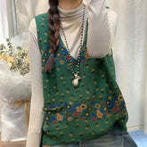 Retro Easy Matching Knitted Sleeveless Vest Fashion Classic Top