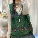 Retro Easy Matching Knitted Sleeveless Vest Fashion Classic Top
