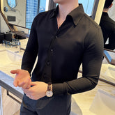 Long sleeve V-neck waffle shirt