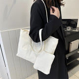 Canvas Ins Style Niche Large Capacity Handbag For Women