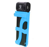 New Upgrade Anti-cut Safety Folding Bike Lock Professional Anti-theft Alloy Steel Foldable Bicycle Lock Keys