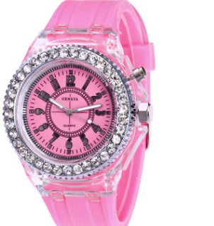 LED Luminous Watches Geneva Women Quartz Watch Women Ladies Silicone Bracelet Watches LED Luminous Watches Geneva Women Quartz Watch Women Ladies Silicone Bracelet Watches