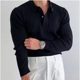 Long Sleeve Lapel Sweater Men Fashion Versatile