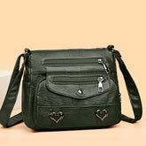 Crossbody Soft Leather Versatile Multi-pocket Shoulder Bag
