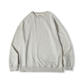 Retro Washed Heavy Looped Fabric Round Neck Sweater