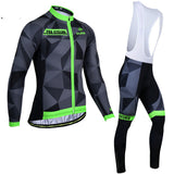 Autumn Cycling Wear Long-sleeved Suspender Suit Men's
