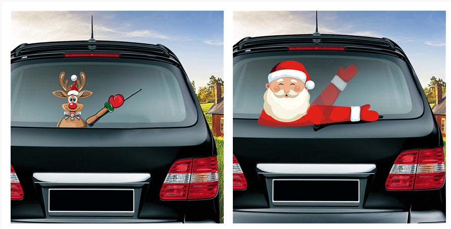 Popular Santa Claus wiper sticker can remove the car rear windshield wiper Sticker Car Stickers Popular Santa Claus wiper sticker can remove the car rear windshield wiper Sticker Car Stickers